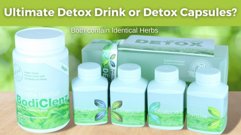 The Ultimate herbal Detox capsules and BodiClenz powder