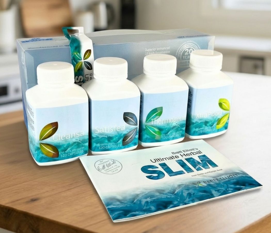 Brett Elliott Herbal SLIM Kit Pack with Four Bottles User Guide and Carry Box