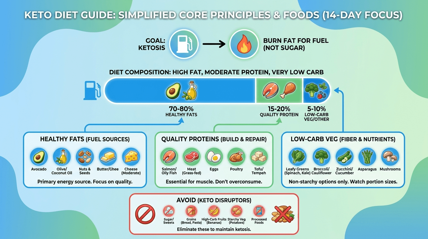 Keto Diet Principles Infographic